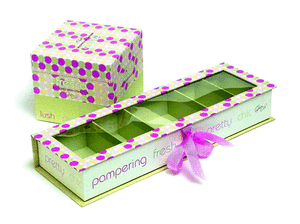 gift packing box with clear windows